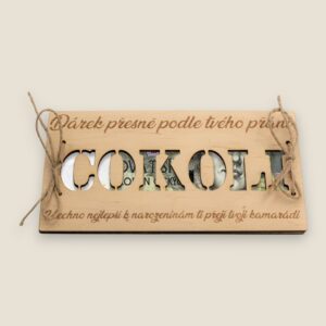 Gravírovaná obálka na peniaze - COKOLI