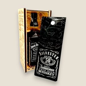 Gravírovaný dárkový box na láhev alkoholu JACK DANIELS 1L LED